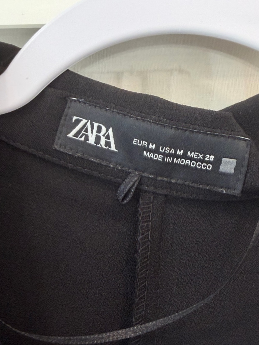 ZARA Black Long-Sleeve Button Midi Shirt Dress with Belt - Picture 5 of 5